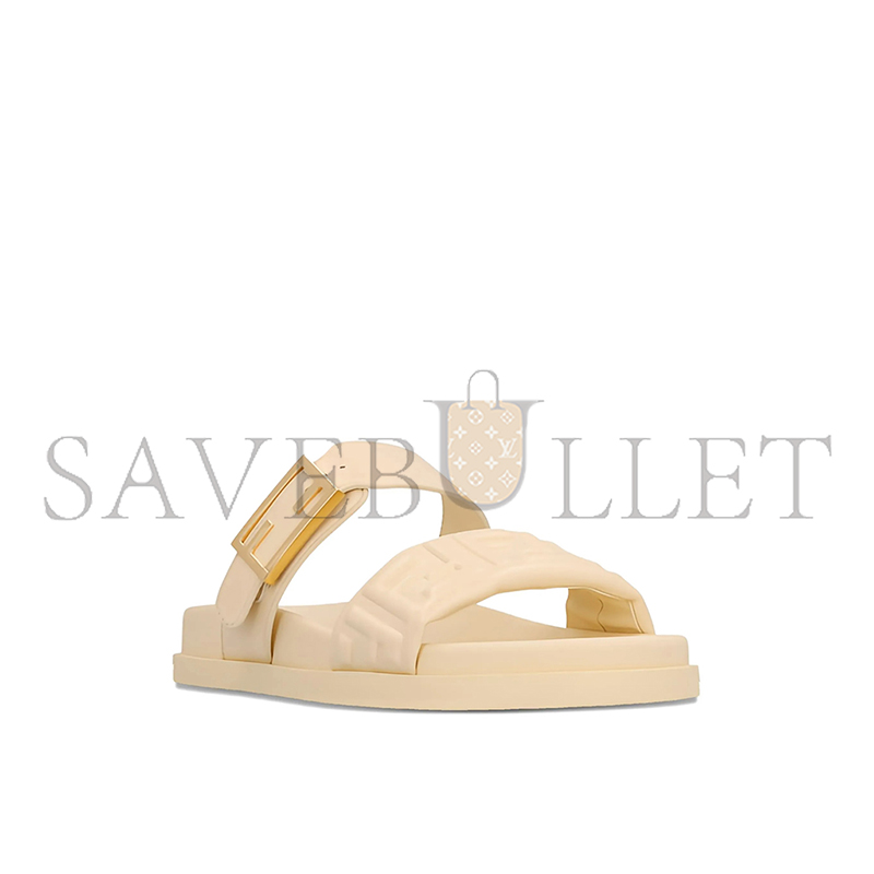 FENDI BUCKLE-EMBELLISHED LOGO SANDALS 